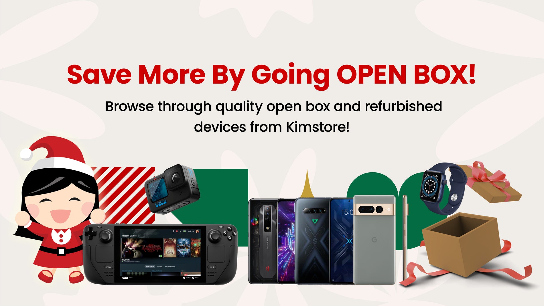 Save more with Kimstore’s Open Box and Pre-Owned Sales!