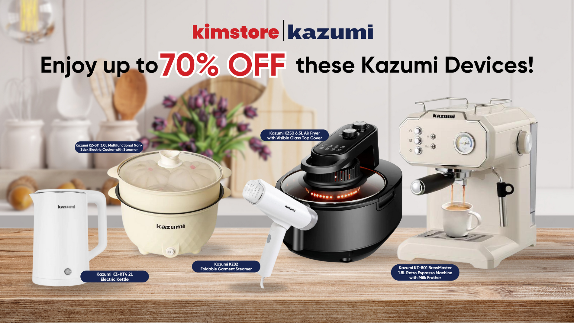 Cook Up a Storm with Up to 70% OFF your Favorite Kazumi Appliances!