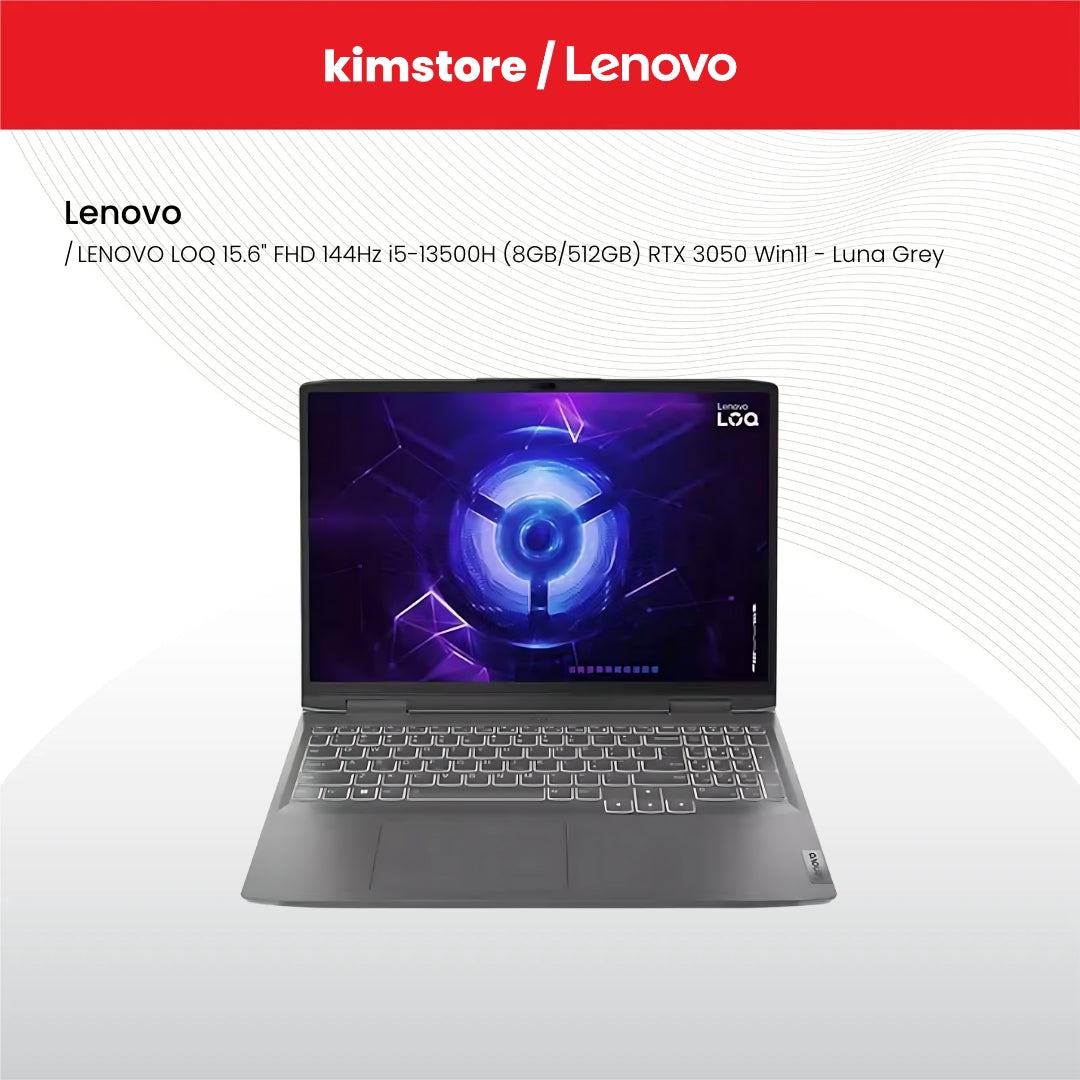 Lenovo LOQ 15.6" FHD 144Hz i5-12450HX - Luna Grey