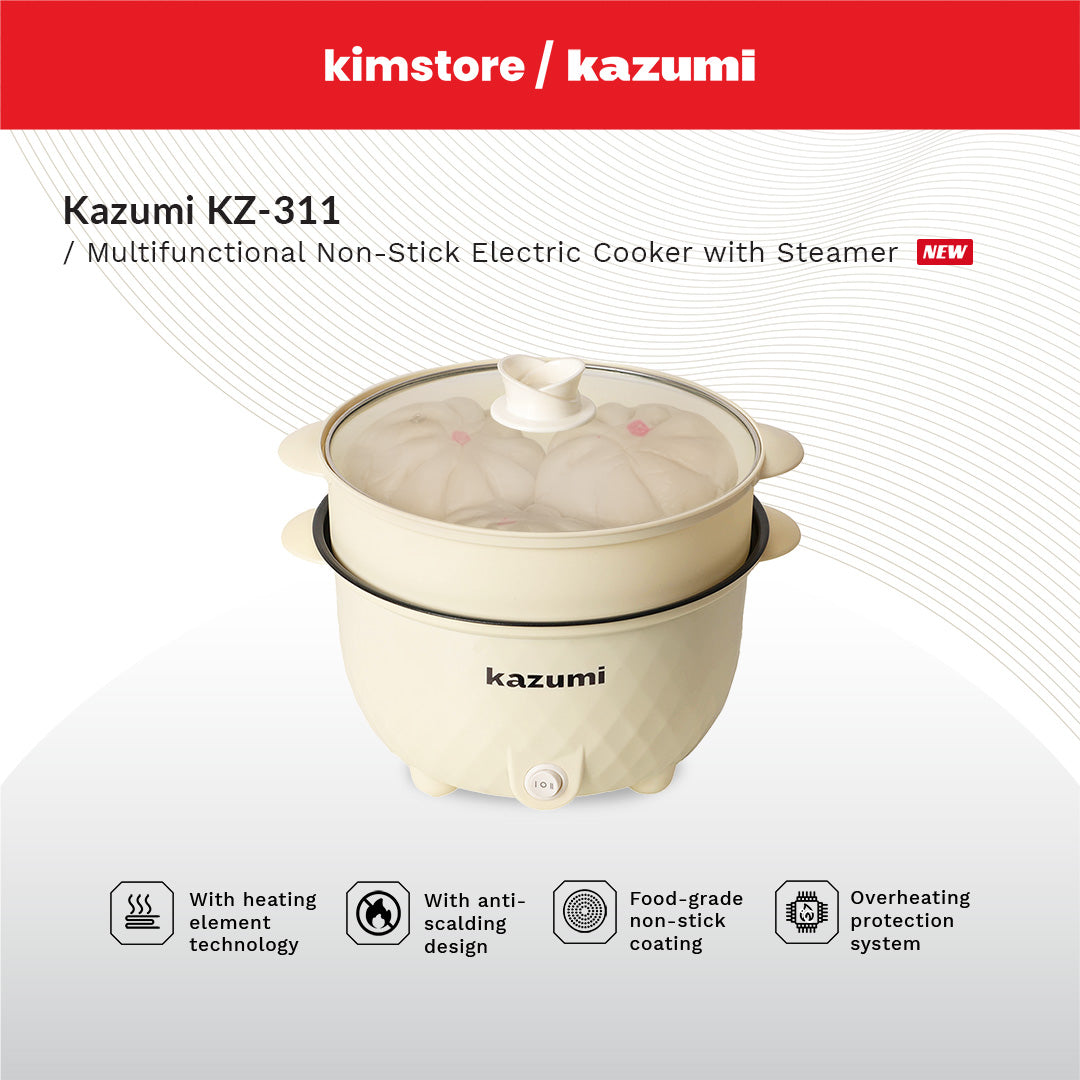 Kazumi KZ-311 3.0L Multifunctional Non-Stick Electric Cooker with Steamer