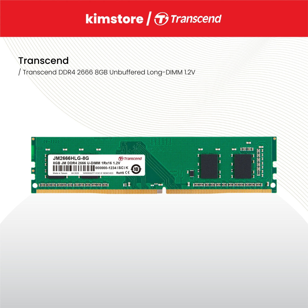 Transcend DDR4 2666 8GB  Unbuffered Long-DIMM 1.2V