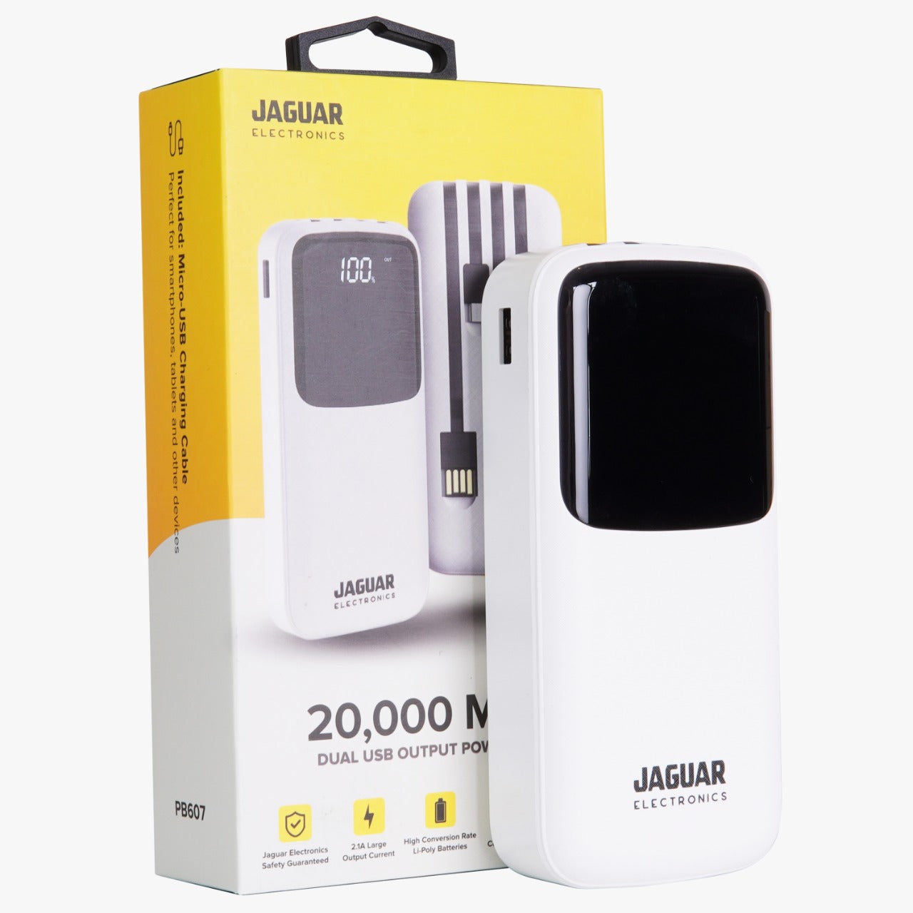 [OPEN BOX] [C] Jaguar Electronics Pb607 20000Mah Power Bank With Charging Cable