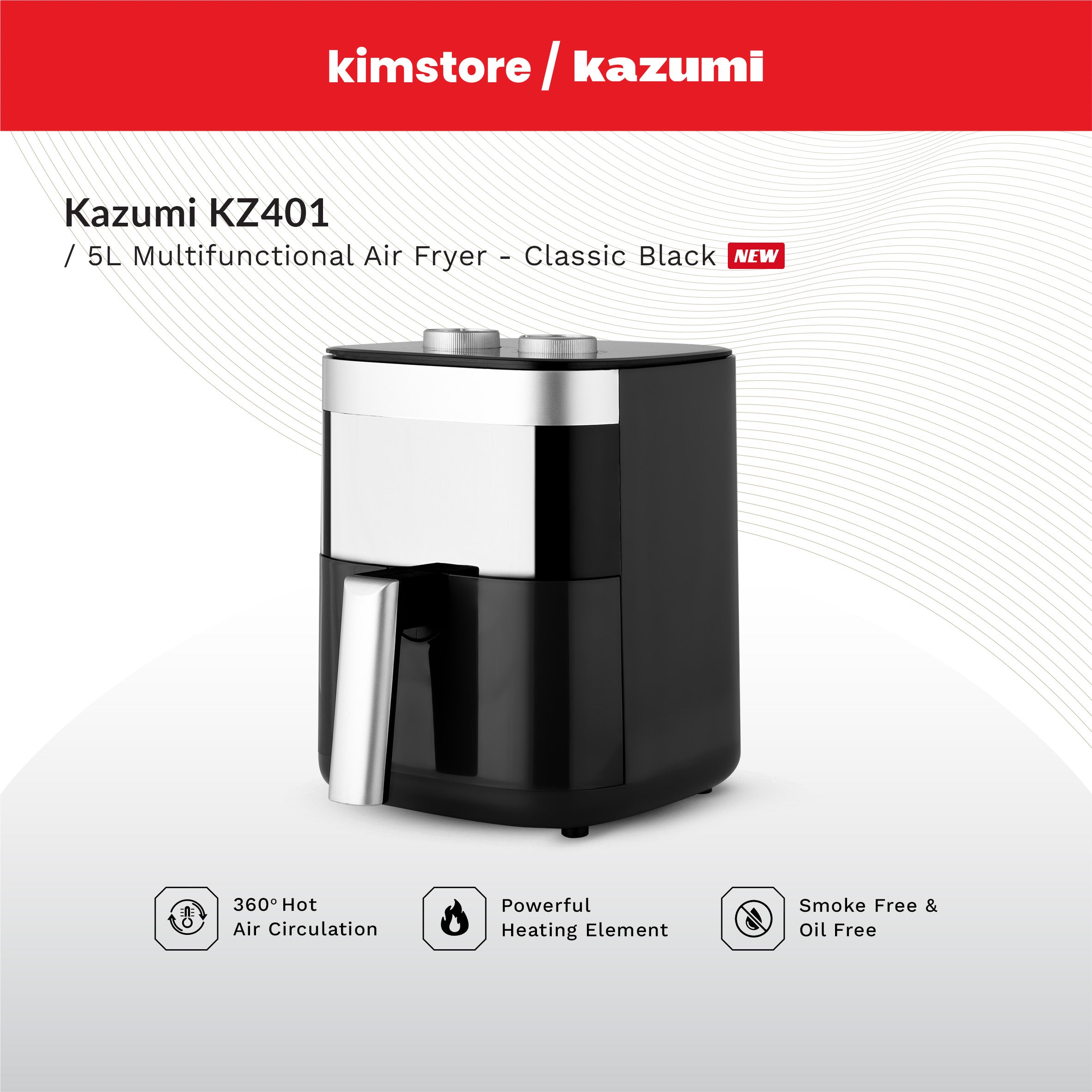 Kazumi KZ-401 5.0L Multifunctional Air Fryer