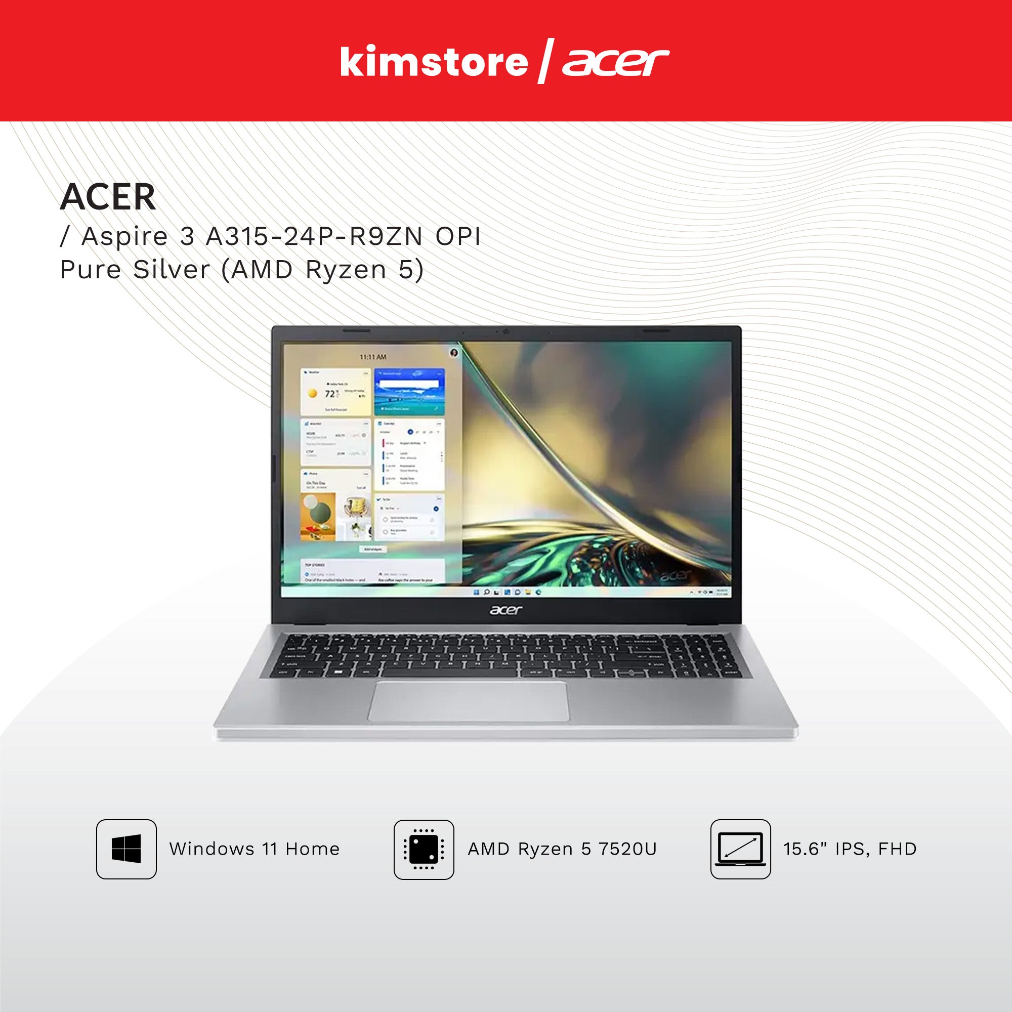 ACER Aspire 3 A315-24P-R9ZN OPI (AMD Ryzen 5)