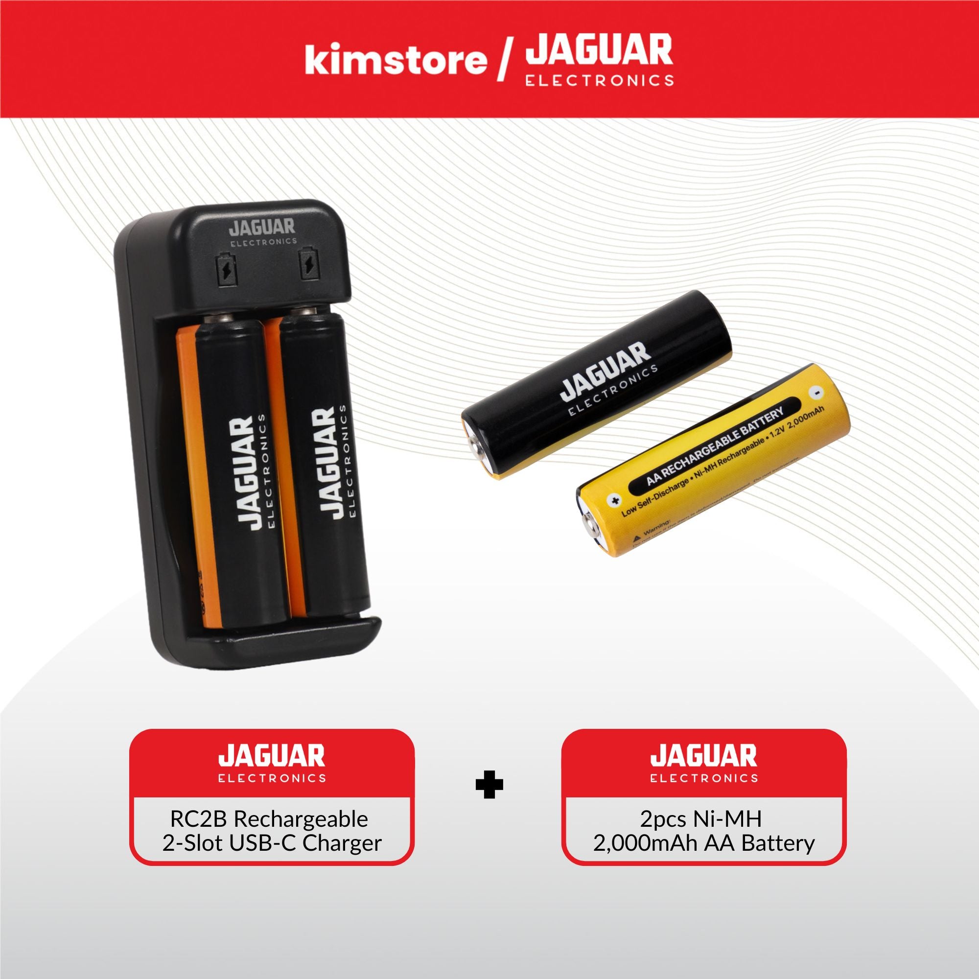 Bundle: Jaguar Electronics Battery Charger