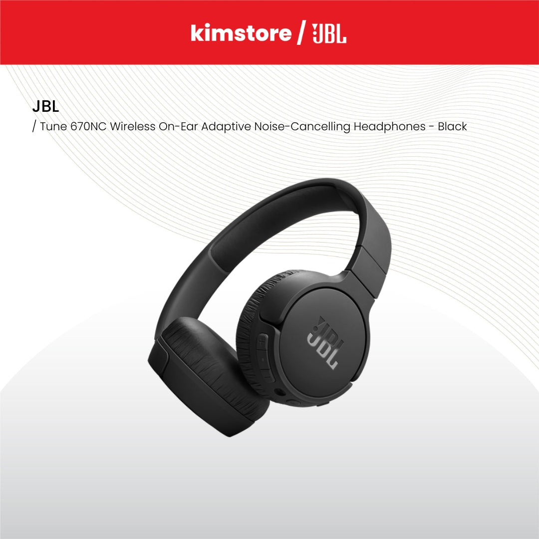 JBL Tune 670NC Wireless On-Ear Adaptive Noise-Cancelling Headphones