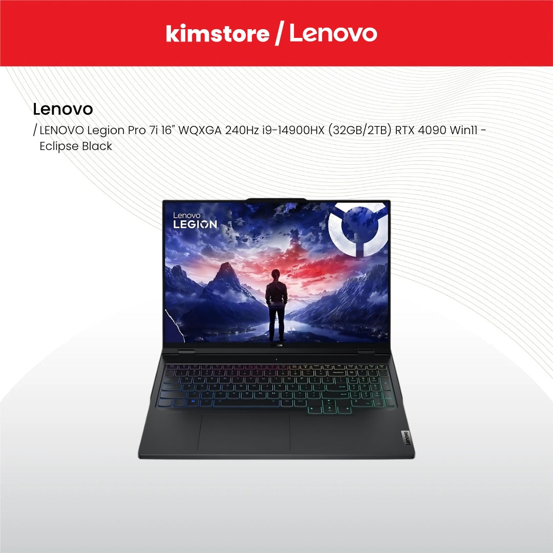 LENOVO Legion Pro 7 16" WQXGA 240Hz I9-14900HX (32GB/2TB) RTX 4090 Win11 - Eclipse Black