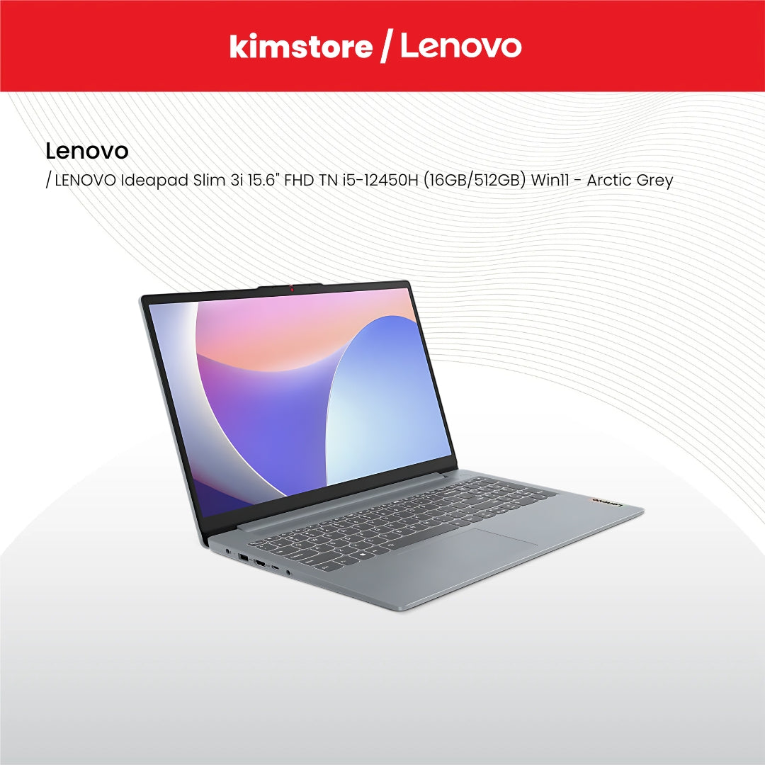 LENOVO Ideapad Slim 3i 15.6" FHD TN i5-12450H (16GB/512GB) Win11 - Arctic Grey