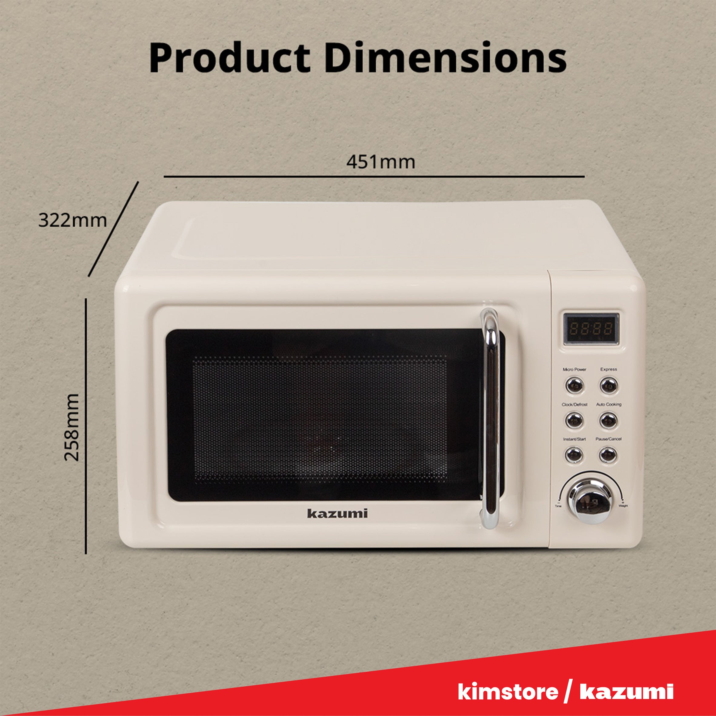 Kazumi KZ-707 20L Digital Microwave Oven