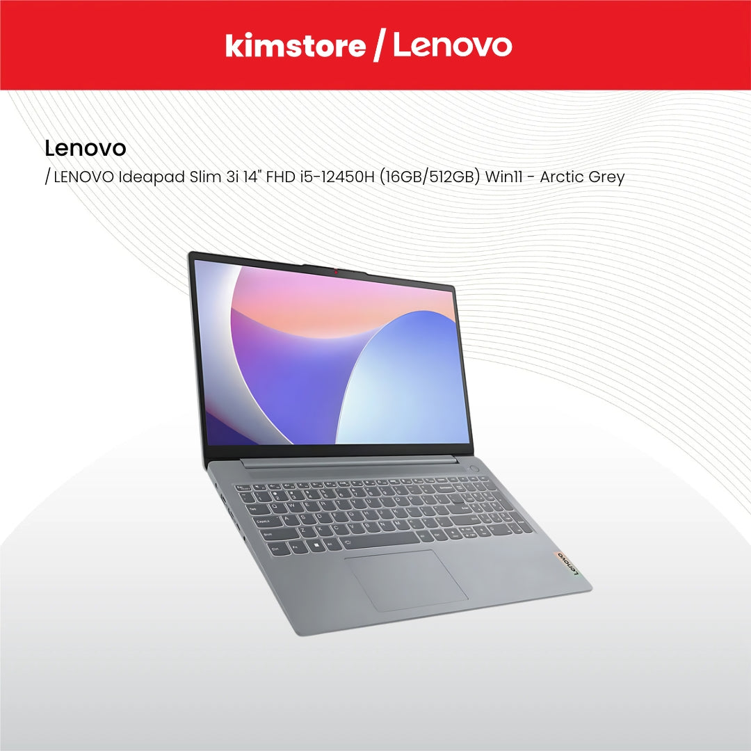 LENOVO Ideapad Slim 3i 14" FHD i5-12450H (16GB/512GB) Win11 - Arctic Grey