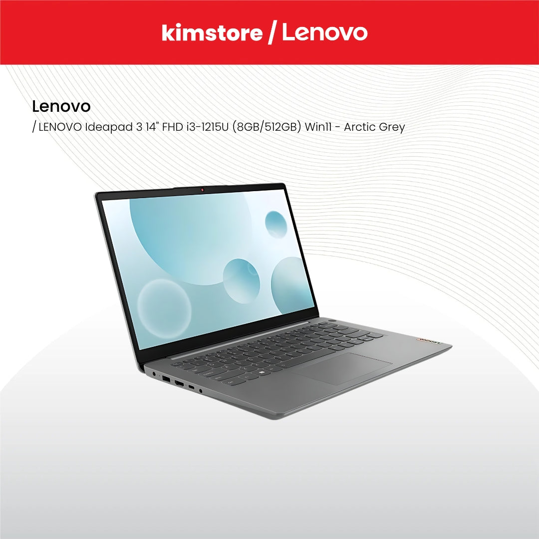 LENOVO Ideapad 3 14" FHD I3-1215U (8GB/512GB) Win11 - Arctic Grey