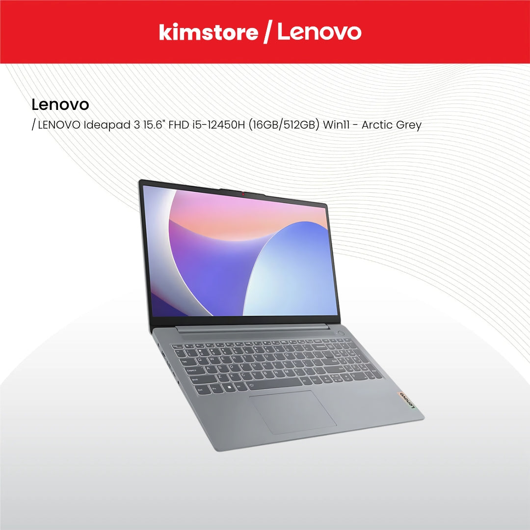 LENOVO Ideapad Slim 3 15.6" FHD I5-12450H (16GB/512GB) Win11 - Arctic Grey