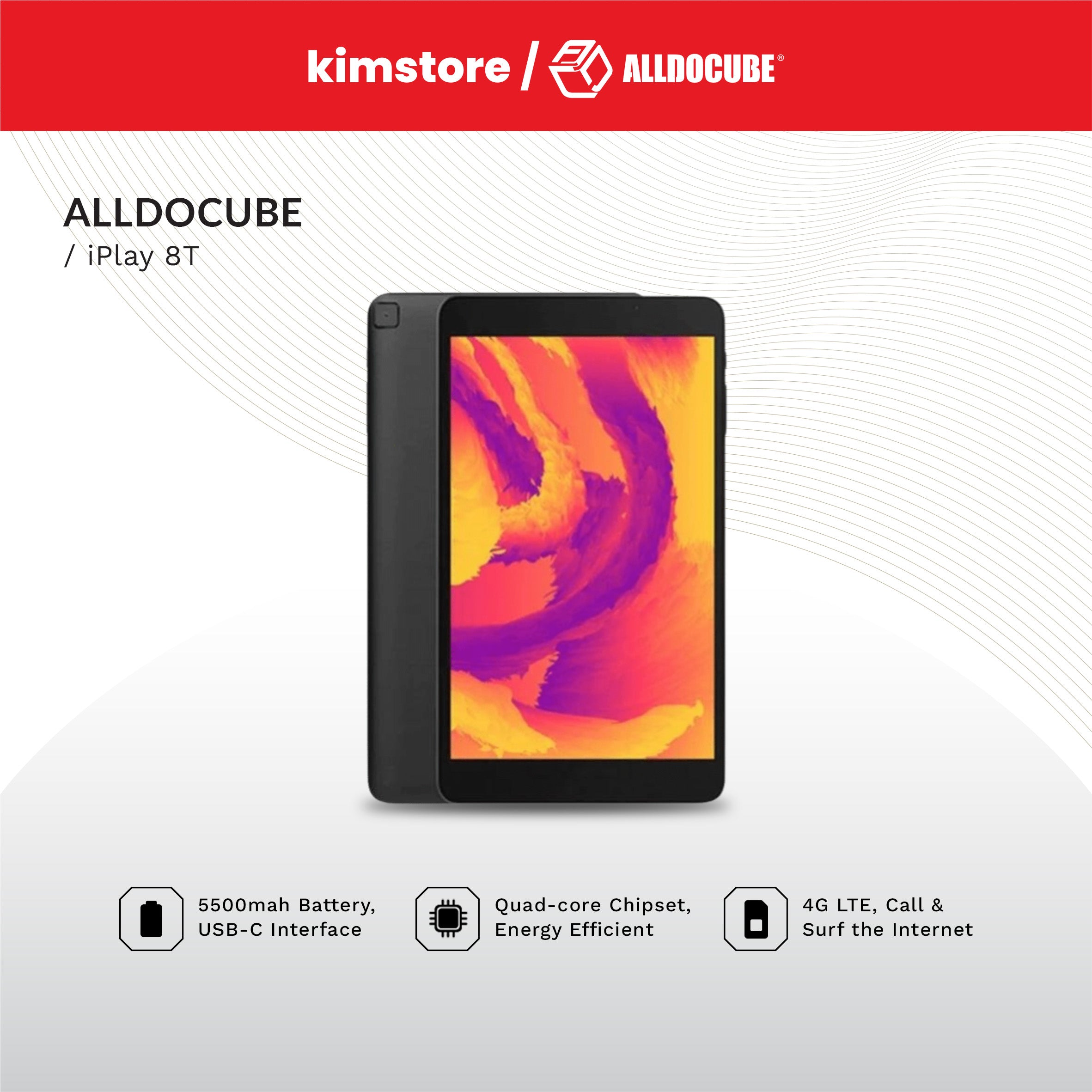 [OPEN BOX] ALLDOCUBE iPlay 8T T802 3+32GB Tablet - Black