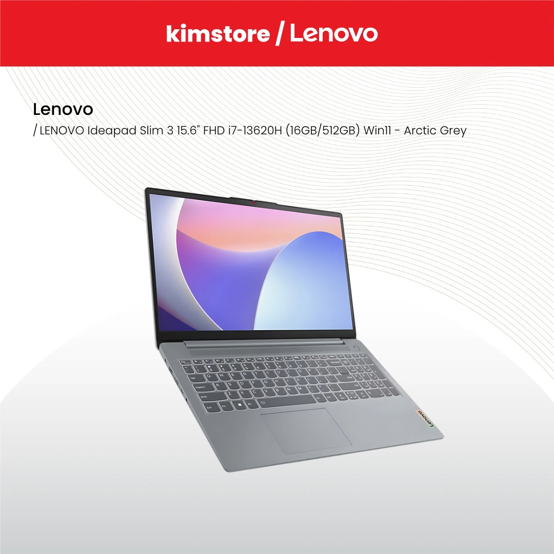 LENOVO Ideapad Slim 3 15.6 FHD I7-13620H (16GB/512GB) Win11 - Arctic Grey