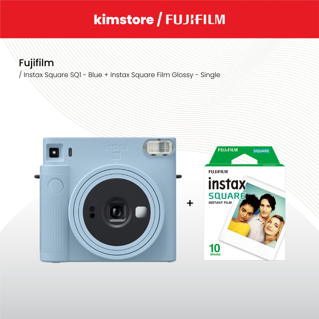 Bundle: Fujifilm Instax Square + [FREE] Fujifilm Instax Square Film Glossy - Single