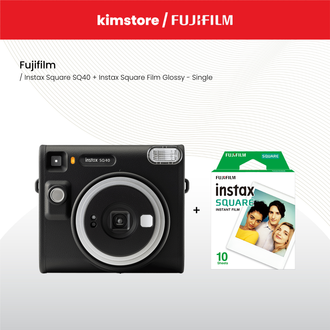 Bundle: Fujifilm Instax Square + [FREE] Fujifilm Instax Square Film Glossy - Single