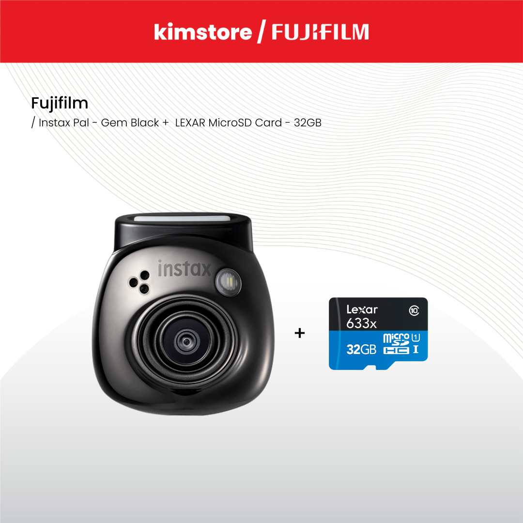 Bundle: Fujifilm Instax Pal + [FREE] LEXAR MicroSD Card - 32GB OR APRICOT Data Safe Micro SD 16GB