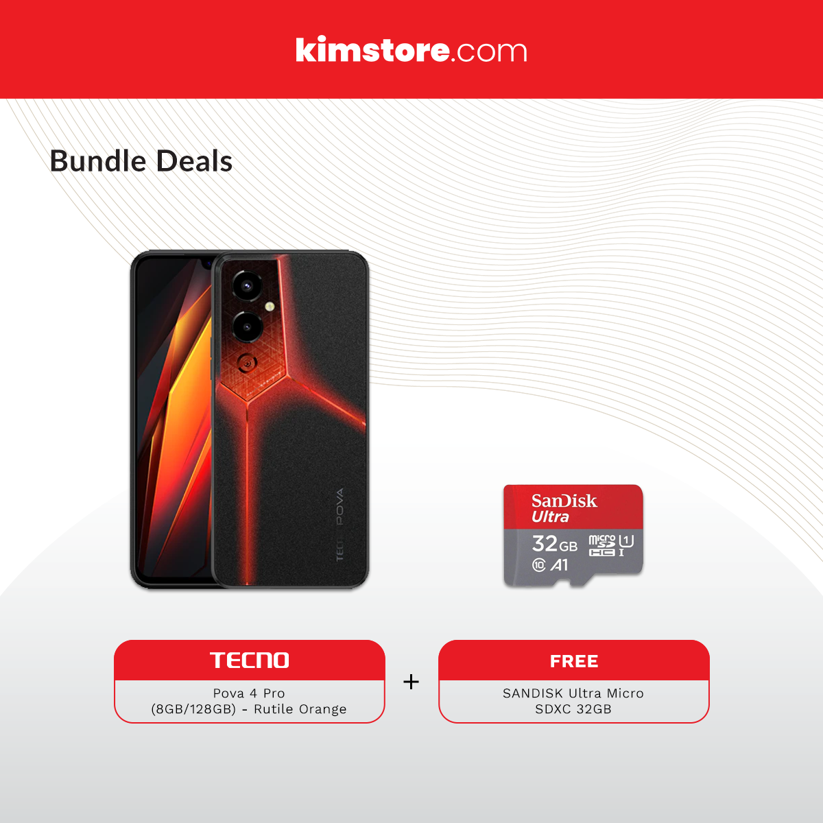 TECNO Pova 4 Pro (8GB/128GB) - Rutile Orange w/ FREE MicroSD