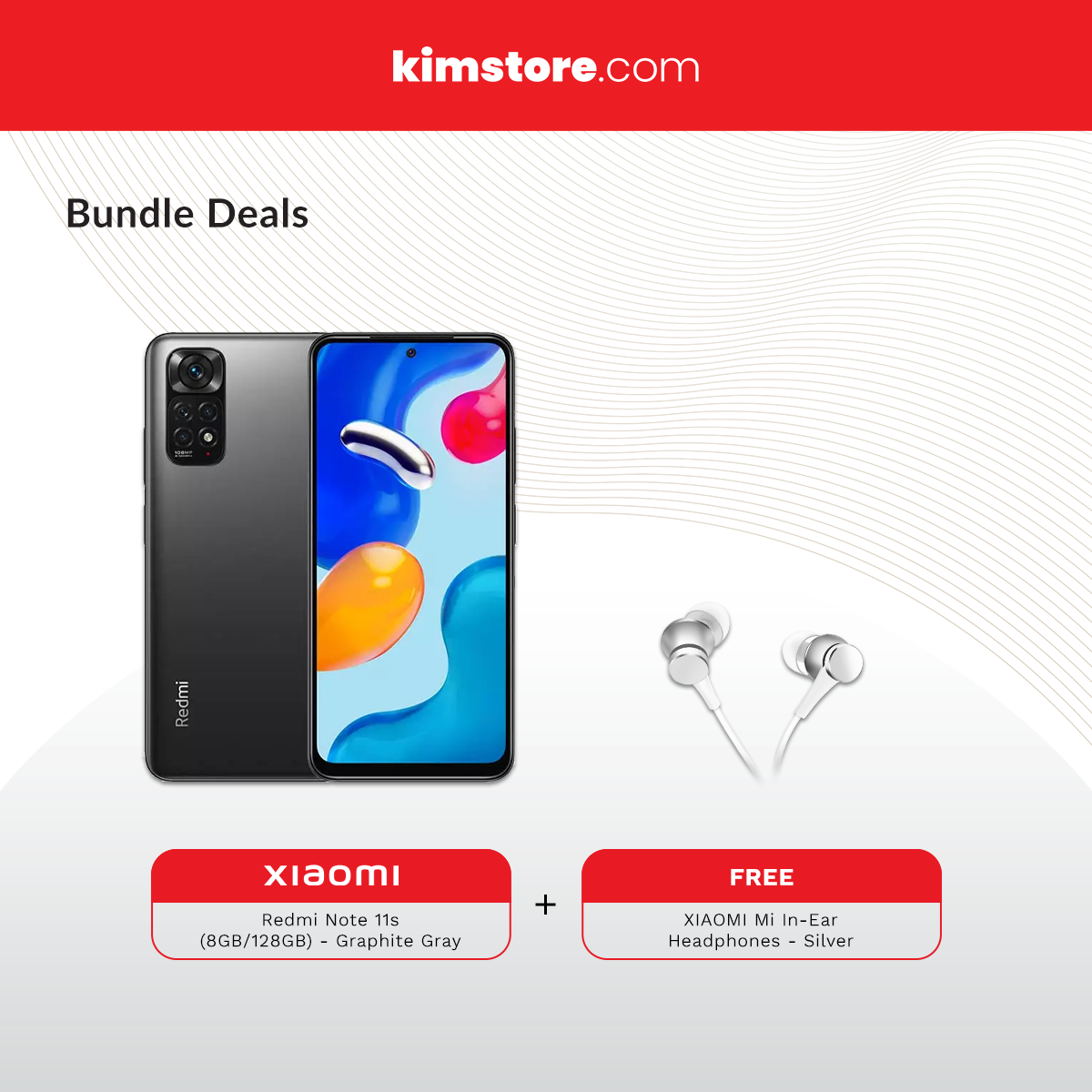 XIAOMI Redmi Note 11s w/ FREE In-ear Headphones