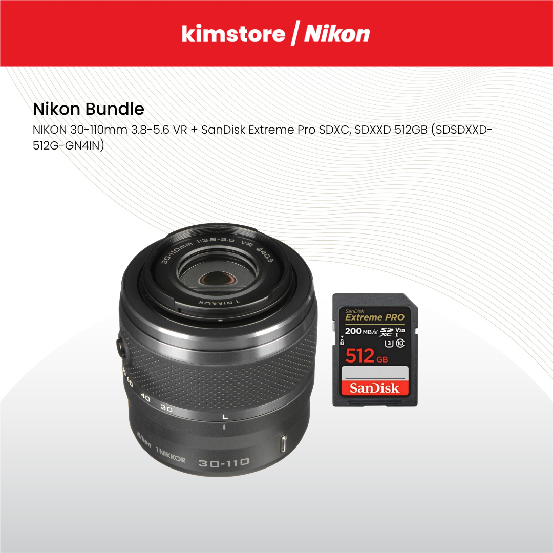 BUNDLE: Nikon Lenses + SanDisk Extreme Pro SDXC