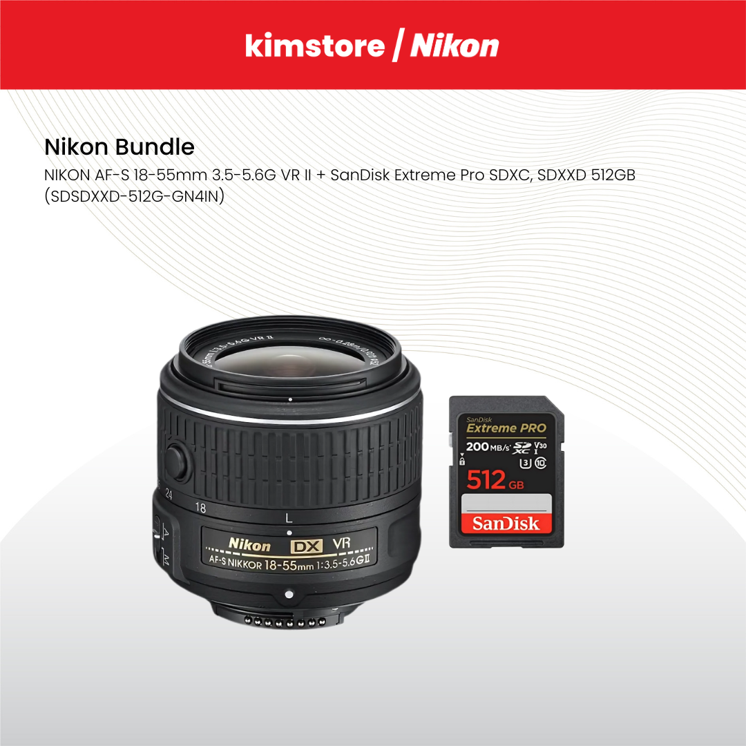 BUNDLE: Nikon Lenses + SanDisk Extreme Pro SDXC