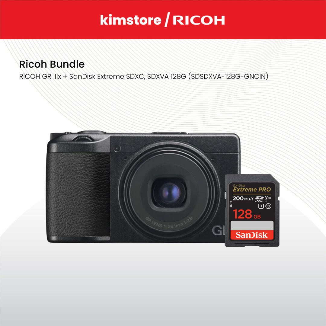 BUNDLE: RICOH GR III + SanDisk Extreme SDXC, SDXVA 128G (SDSDXVA-128G-GNCIN)