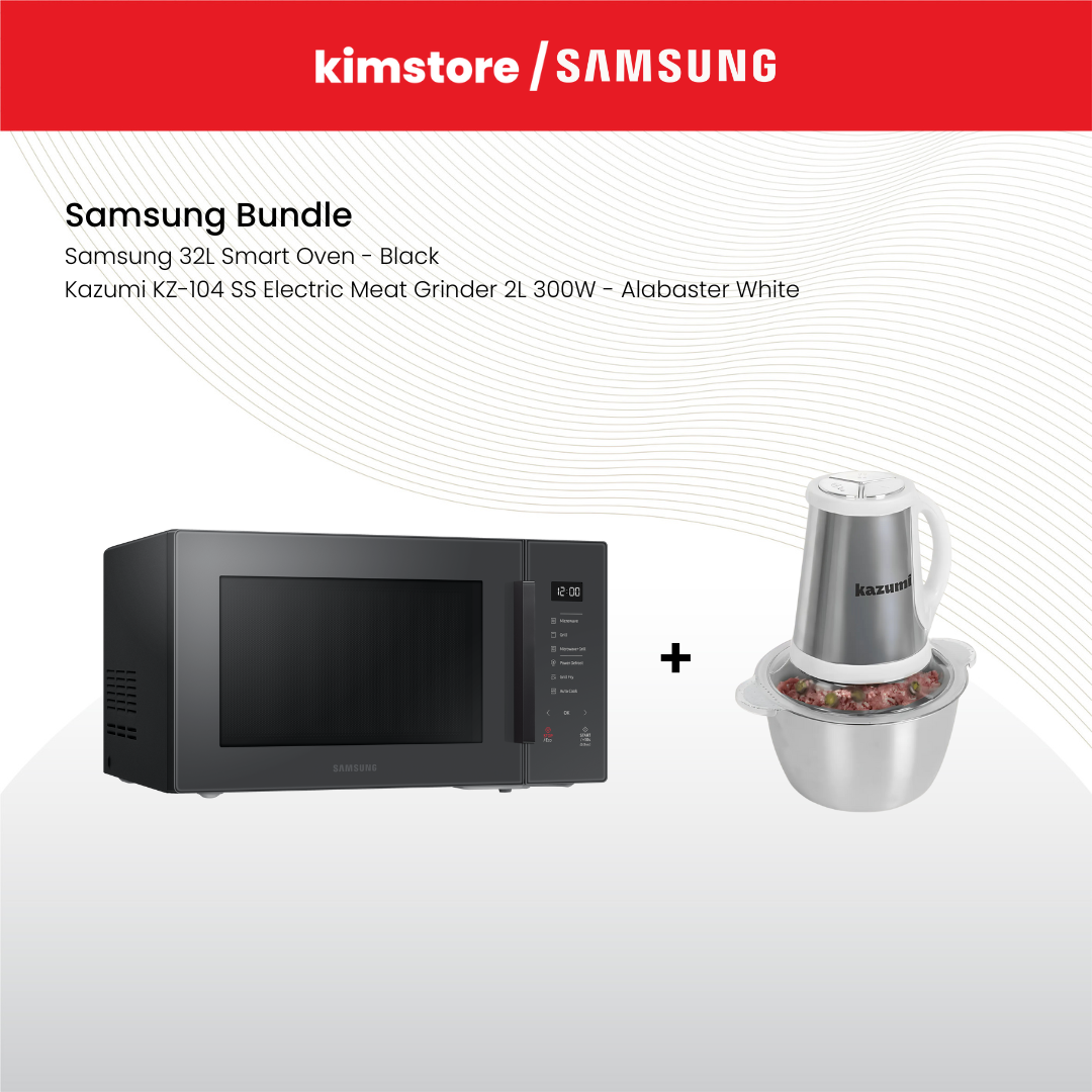 Bundle: Samsung 32L Smart Oven + Kazumi KZ-104 Electric Meat Grinder (Pre-Order)