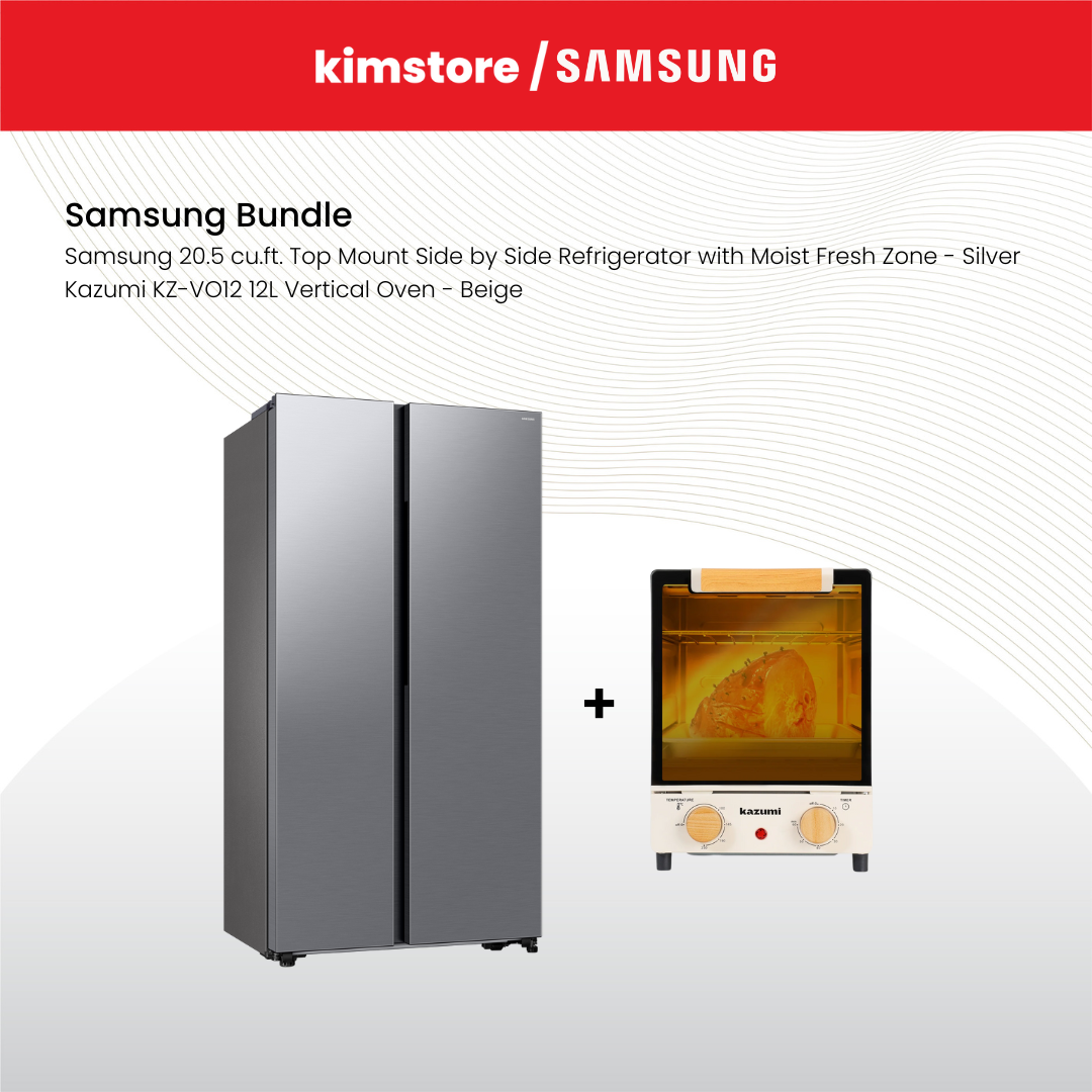 Bundle: Samsung 20.5 cu.ft. Refrigerator + Kazumi 12L Vertical Oven (PRE-ORDER)