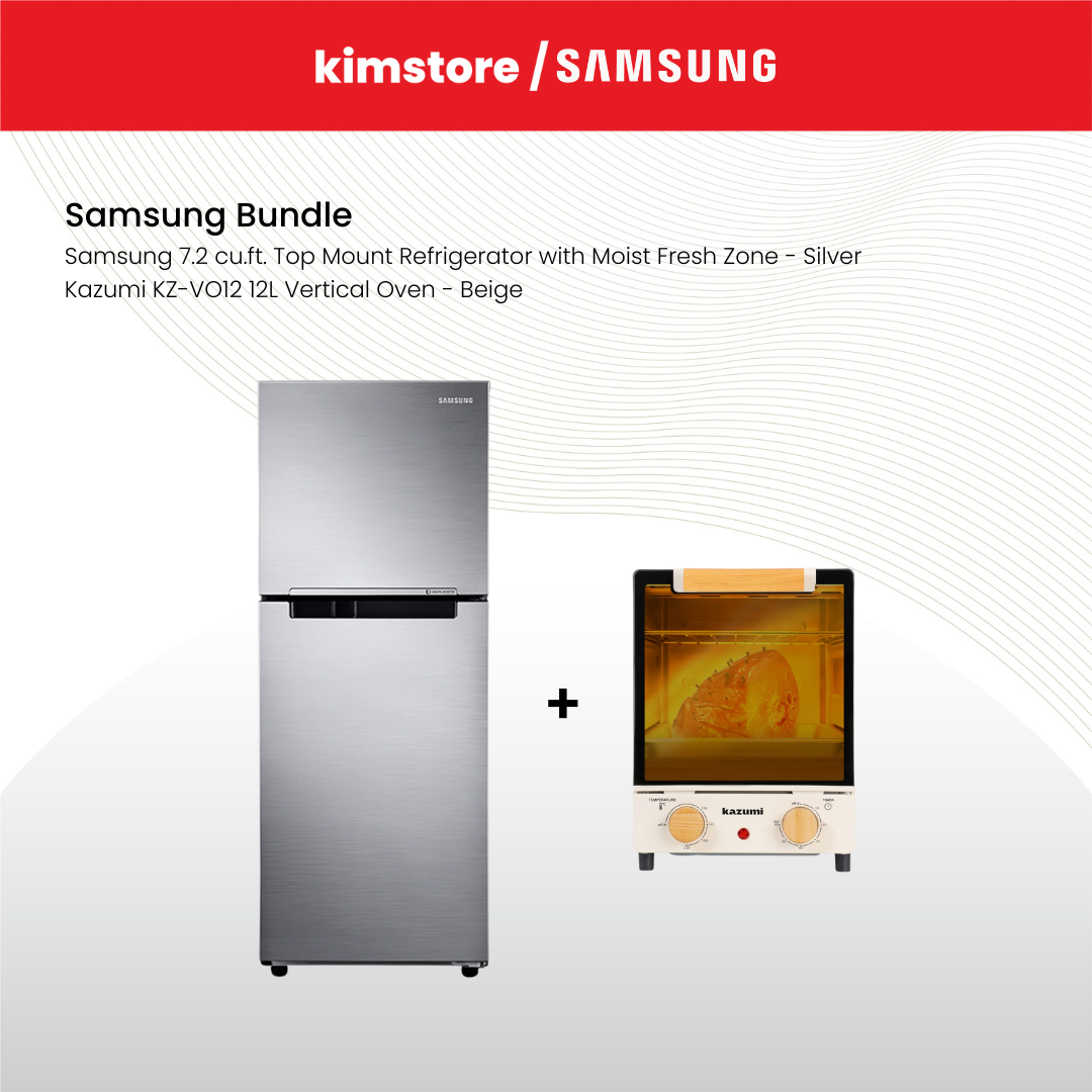 Bundle: Samsung 7.2 cu.ft. Refrigerator + Kazumi 12L Vertical Oven (Pre-Order)