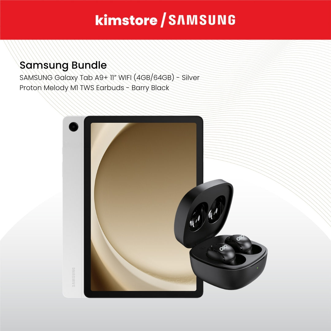 Bundle: Samsung Tablet + Proton Melody M1 TWS Earbuds - Barry Black