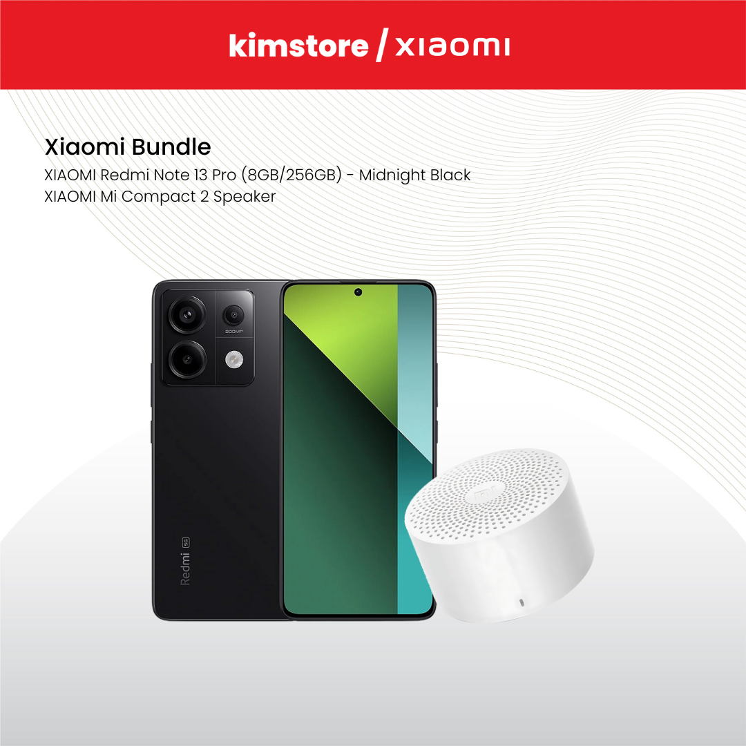 BUNDLE: XIAOMI Redmi Note 13 Pro (8GB/256GB) + XIAOMI Mi Compact 2 Speaker