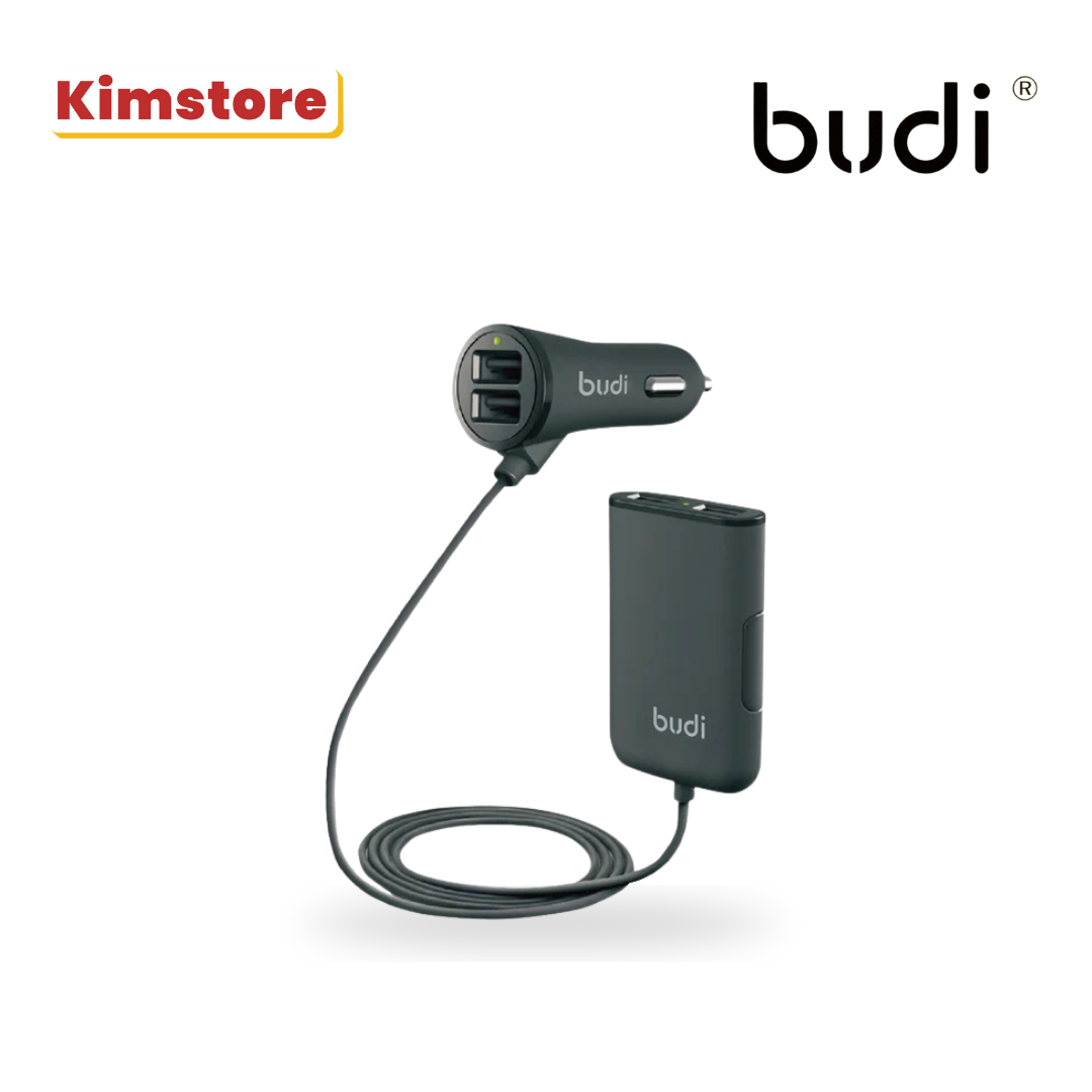 BUDI 068 Car Charger 4 USB Ports