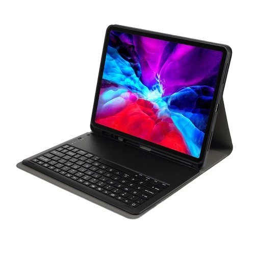 [OPEN BOX] [B] Techcore 104100258A For 11" Ipad Pro 2020/2018 Wireless Bt Keyboard Lther Stand Shell Case - Black