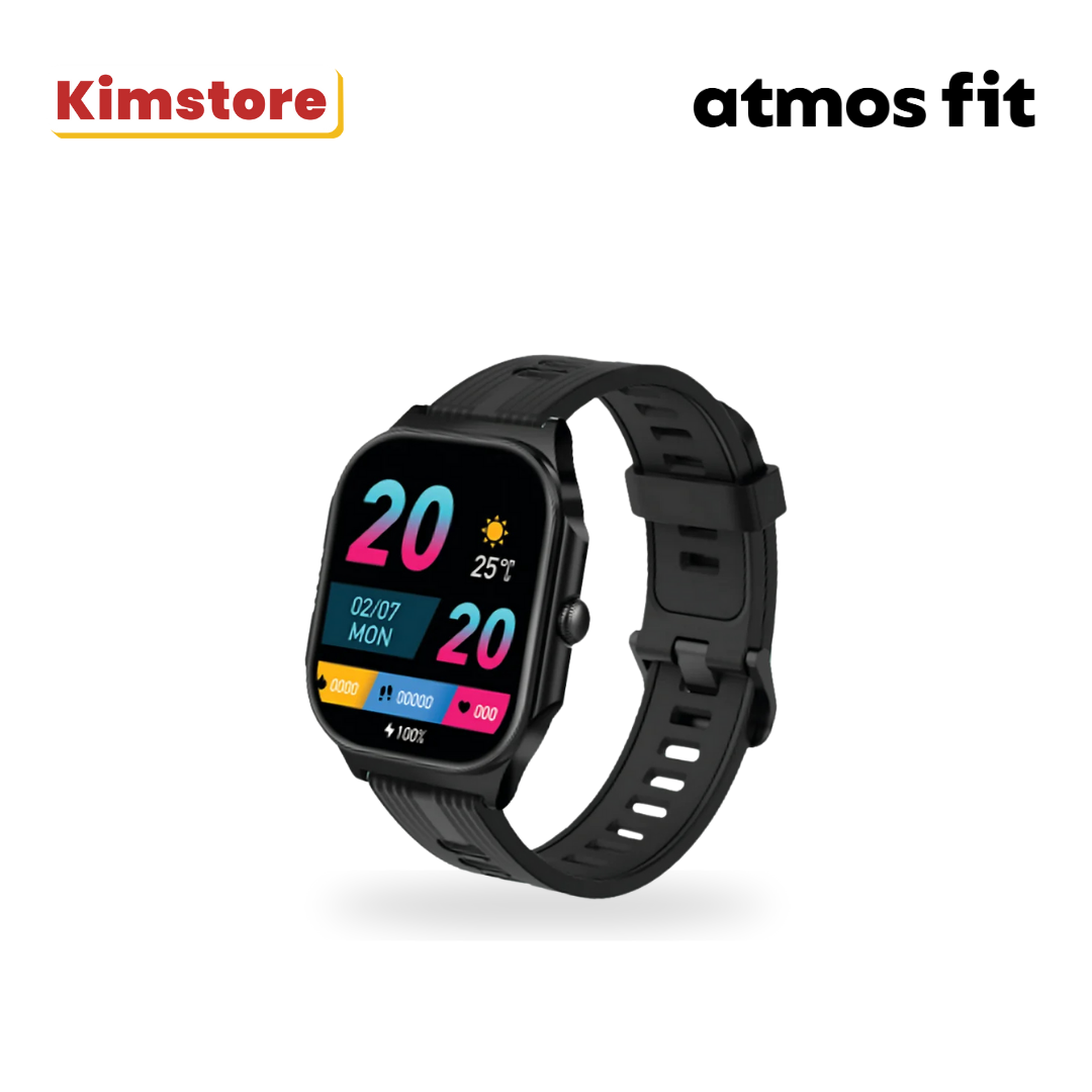 Atmos Fit Resurge AMOLED Smartwatch - Sleek Black