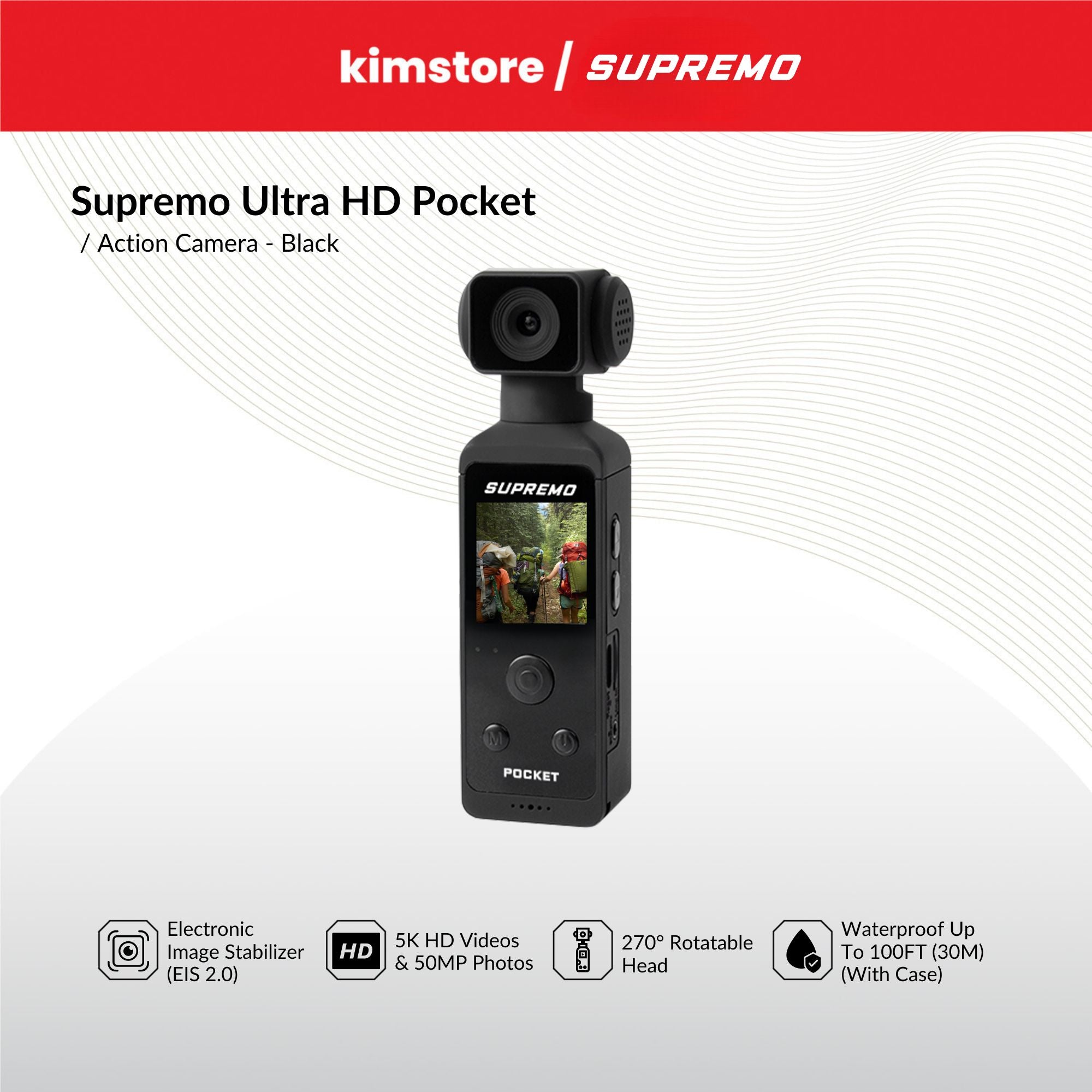 Supremo Ultra HD Pocket Action Camera