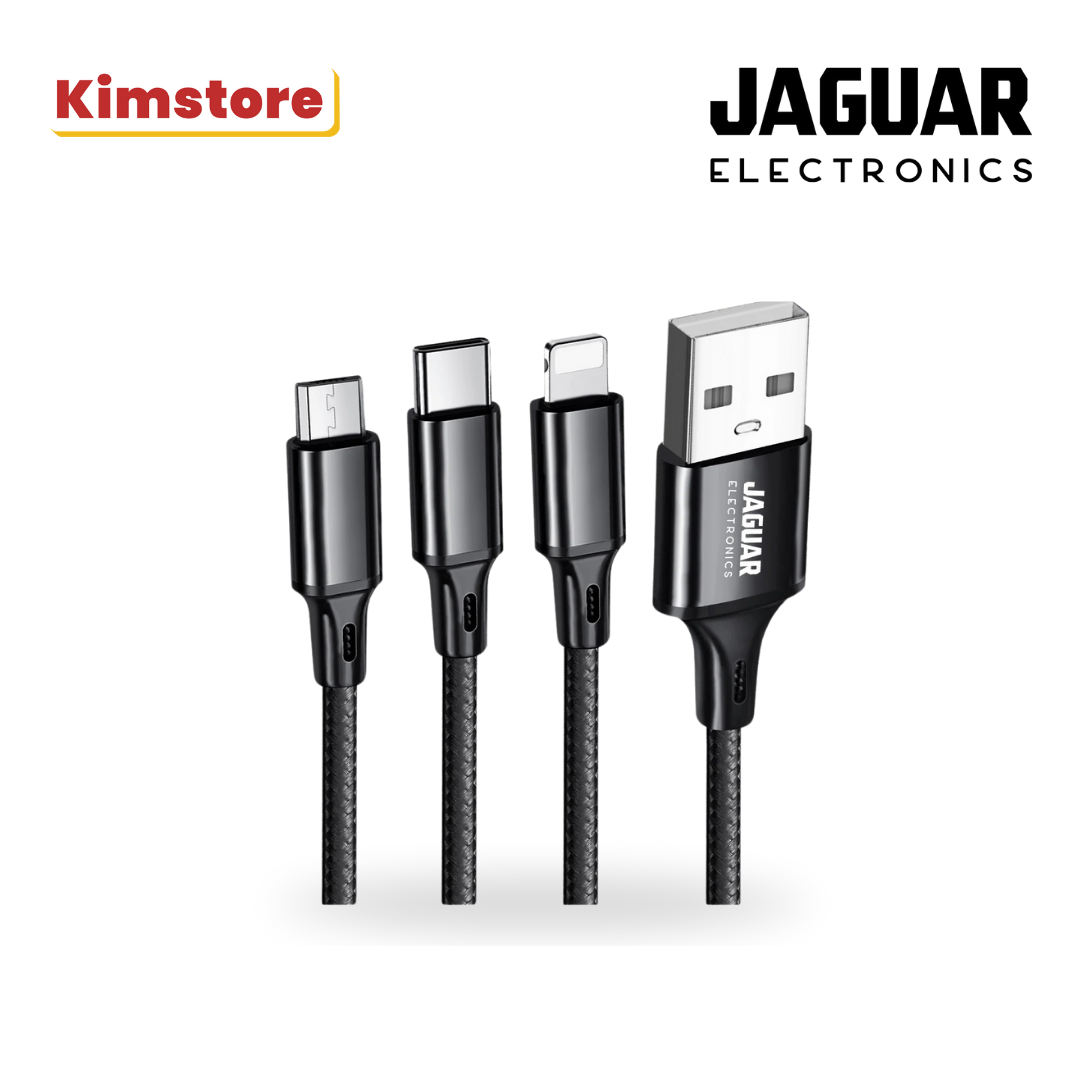 Jaguar Electronics CG28 1.5A - 2.8A 1 Meter Fast Charging 3-in-1 Cable