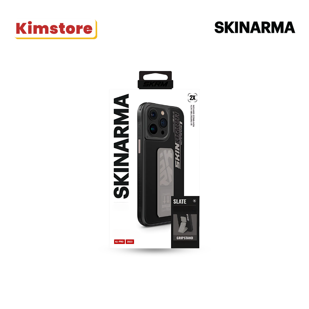 SKINARMA IPHONE 15 PRO 6.1 (2023) SLATE (GRIP-STAND)