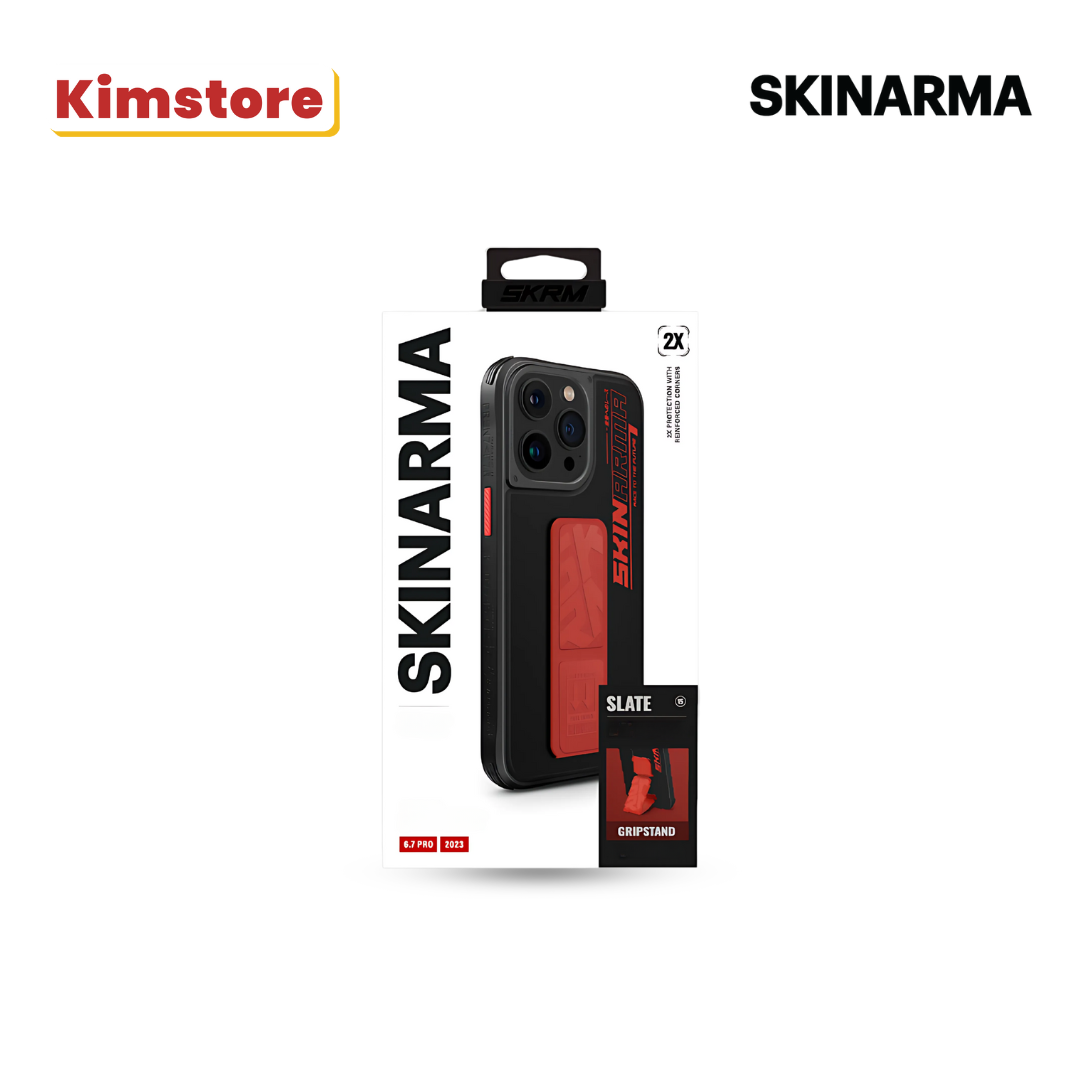 SKINARMA IPHONE 15 PRO 6.7 (2023) SLATE (GRIP-STAND)