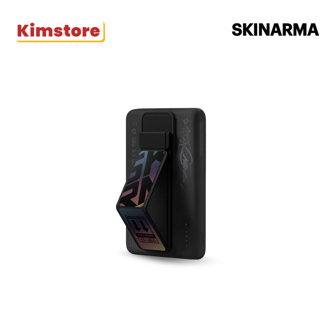 SKINARMA MAGNETIC WIRELESS POWERBANK 10,000 MAH 20W USB-C PD ~ KIRA KOBAI - BLACK