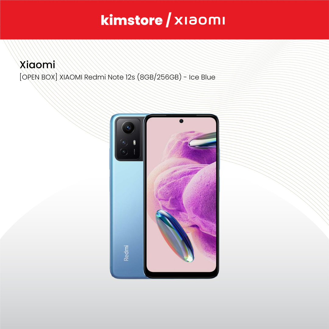 [OPEN BOX] XIAOMI Redmi Note 12s (8GB/256GB) - Ice Blue