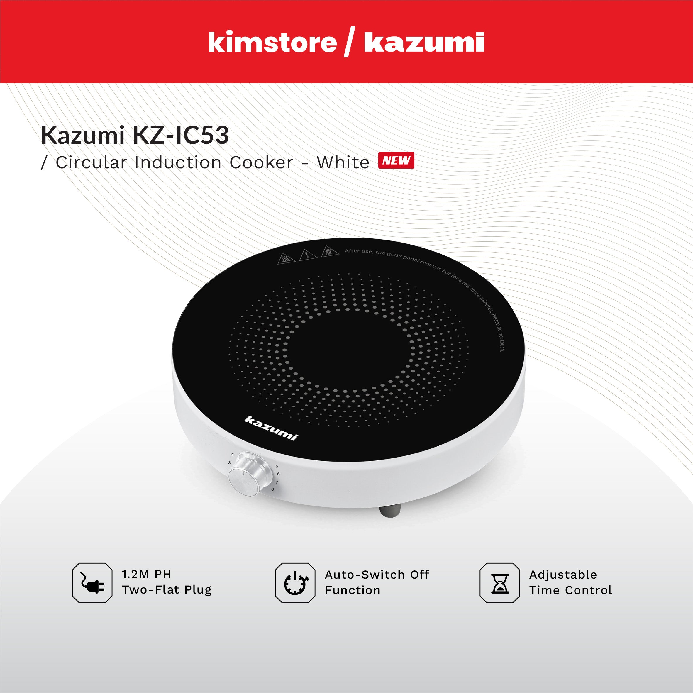 [OPEN BOX] Kazumi KZ-IC53 Circular Induction Cooker