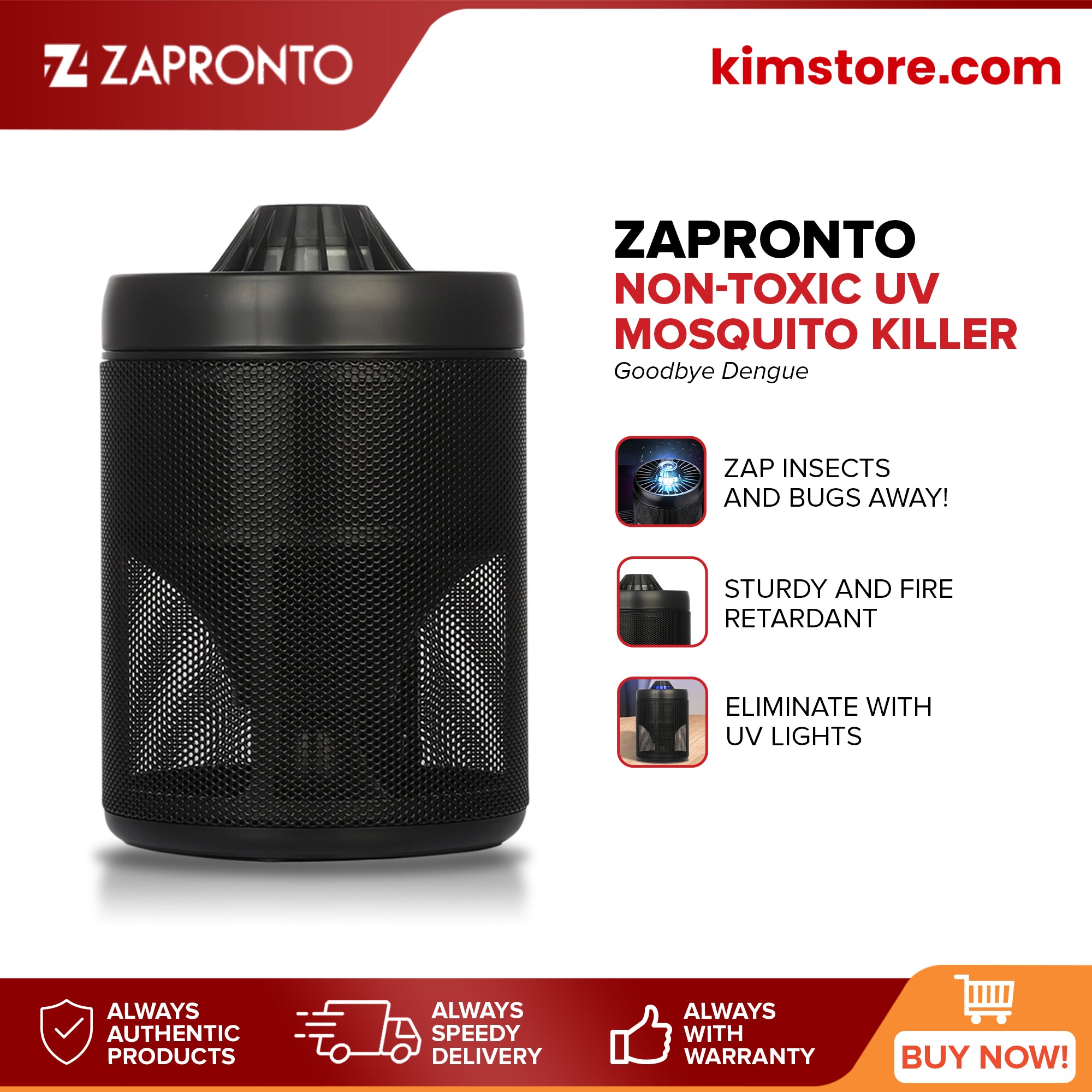 [OPEN BOX] [B] Zapronto Usb Rechargeble Mosquito Killer Black