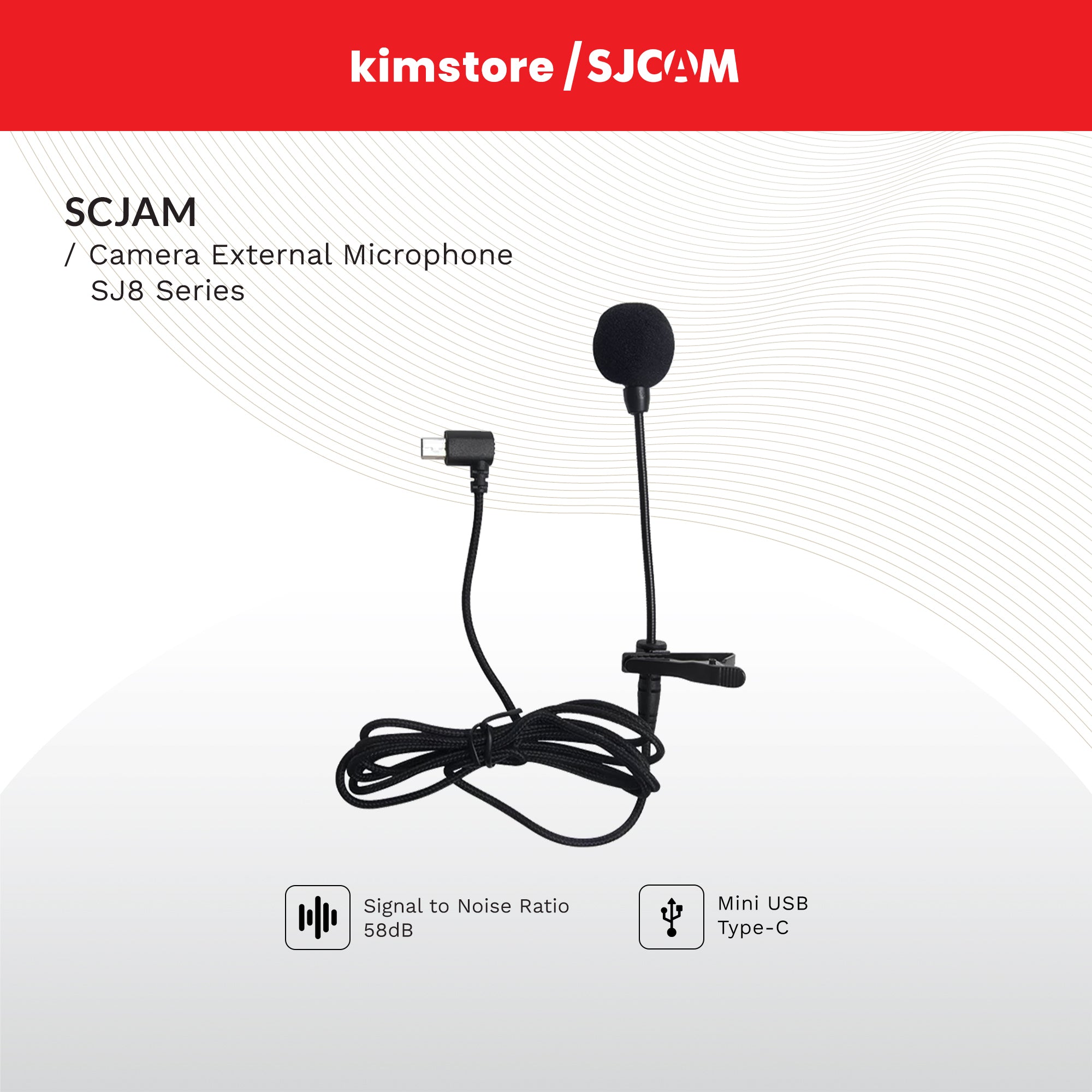 SJCAM Camera External Microphone SJ8 Series