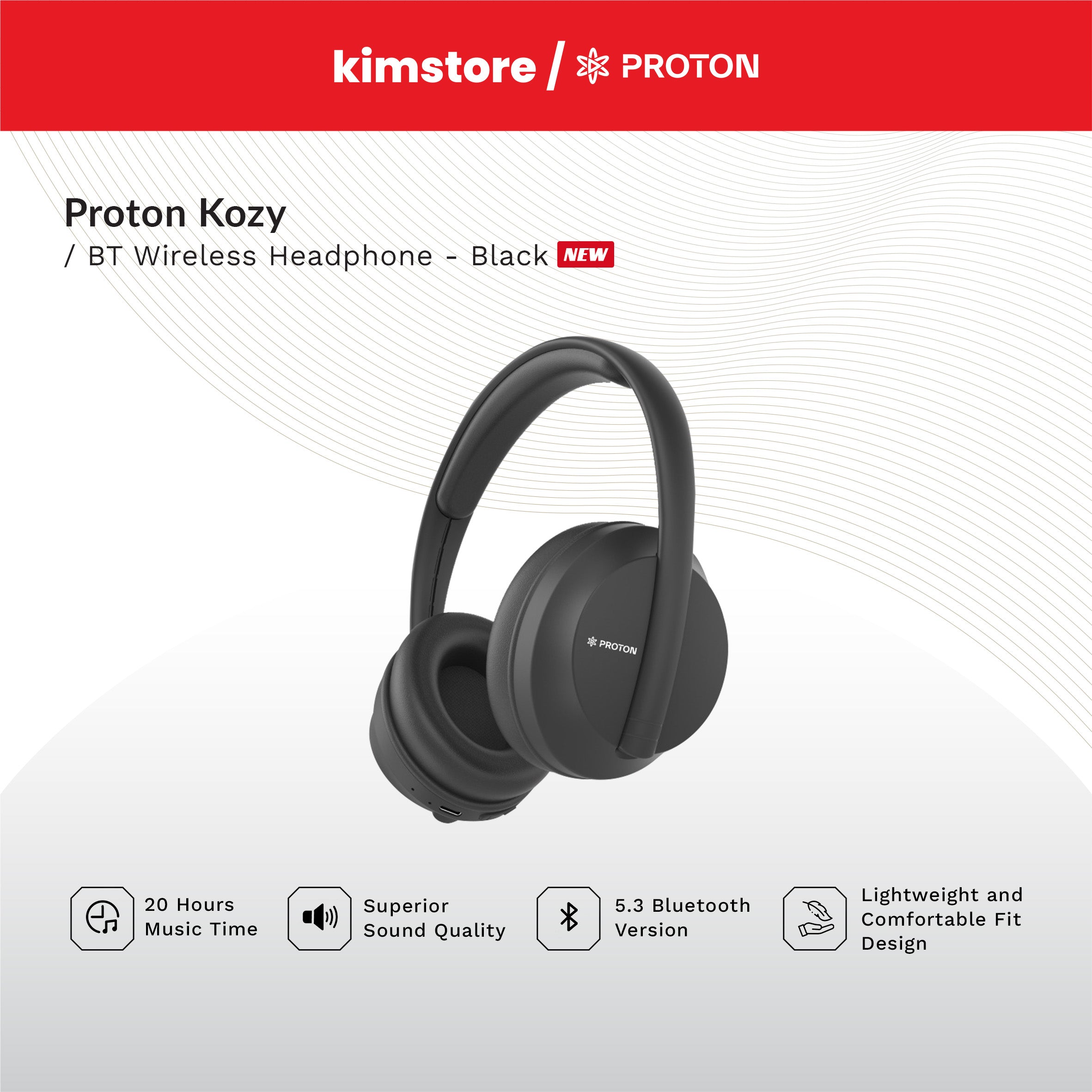 [OPEN BOX] [B] Proton Kozy BT Wireless Headphone - Khaki