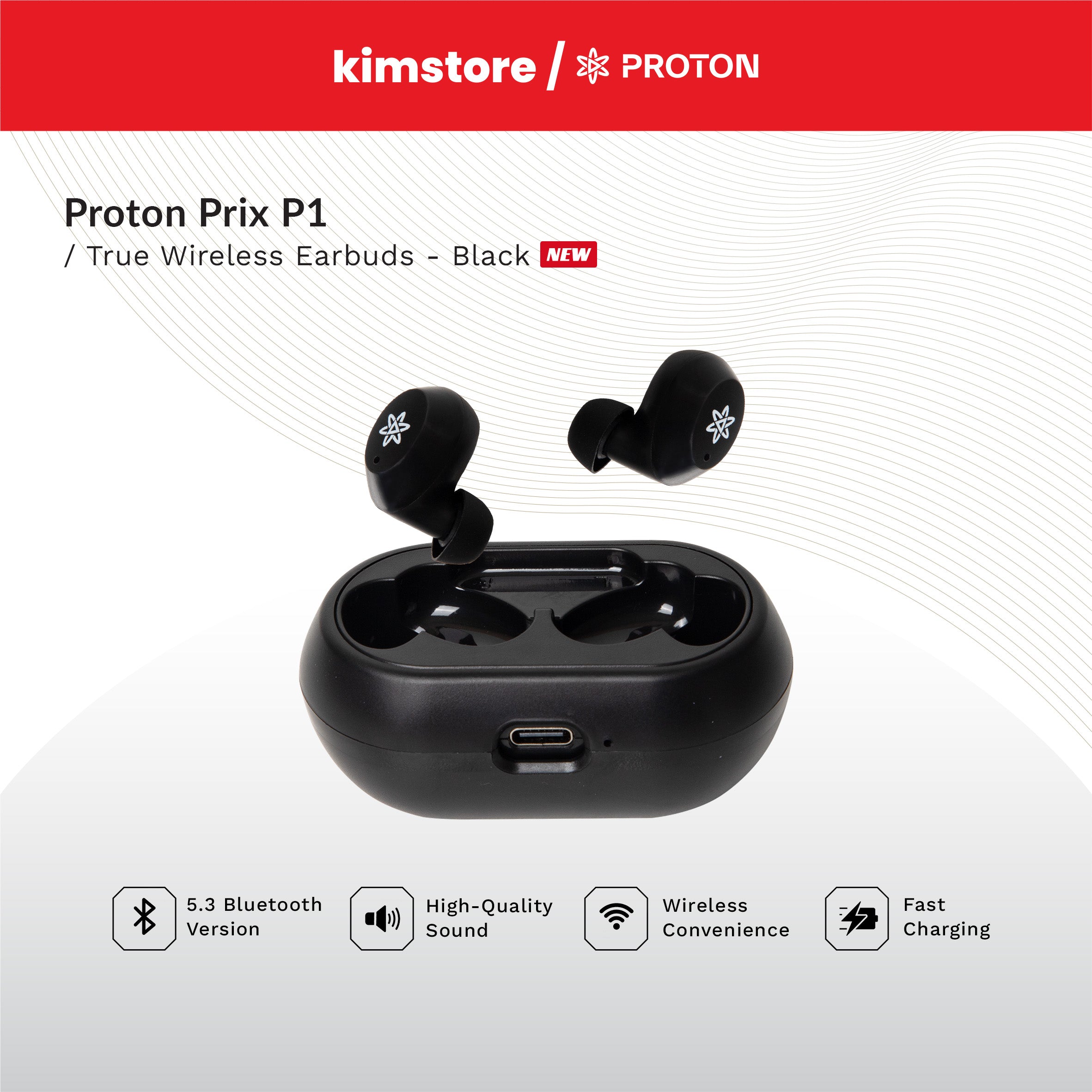 [OPEN BOX] [C] Proton Prix P1 True Wireless Earbuds - Black