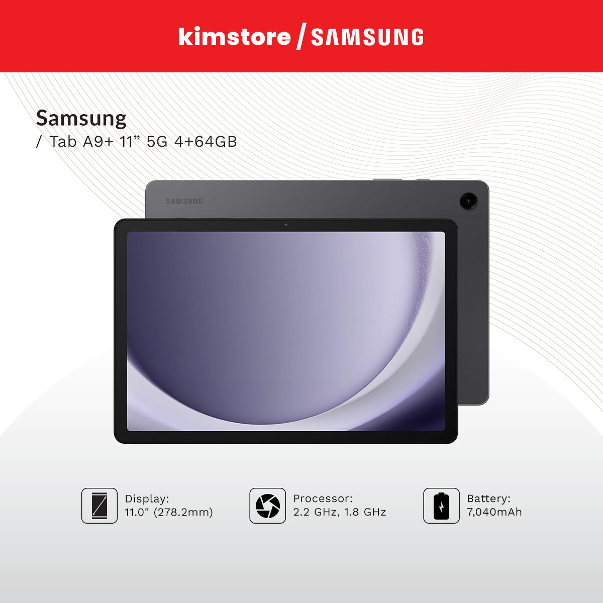 Samsung Tab A9+ 11” 5G X216