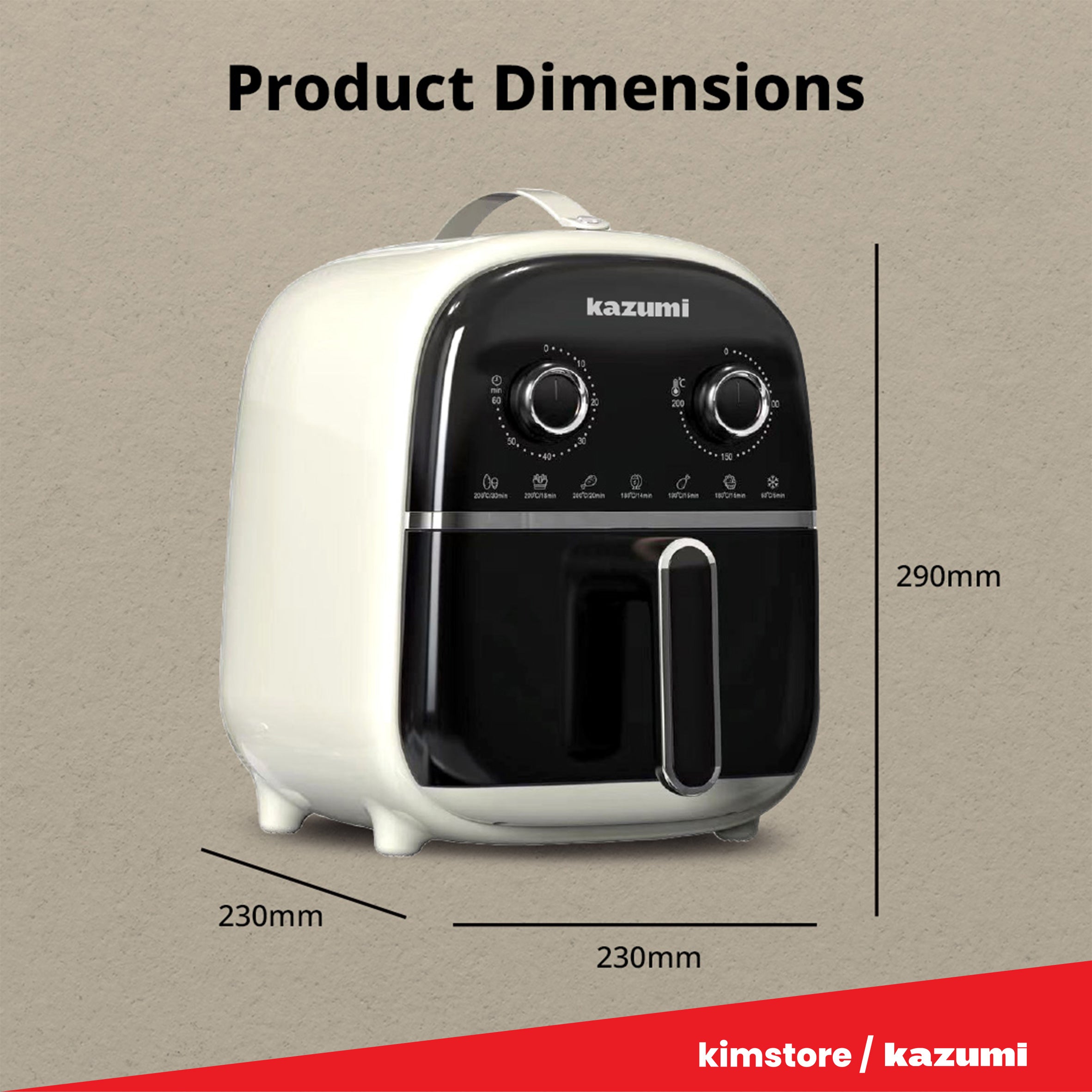 Kazumi KZ-403 5L Multifunctional Air Fryer