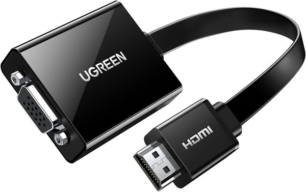 UGREEN HDMI To VGA+3.5mm Audio With Power Port Converter 25CM (MM103) - Black