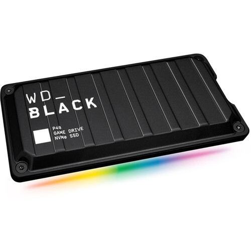 WD_Black™ P40 Game Drive SSD, 1TB, Read/Write speeds up to 2000MB/s Read & 2000MB/s Write speed, RGB lighting, USB 3.2 Gen 2x2, Type C connector,