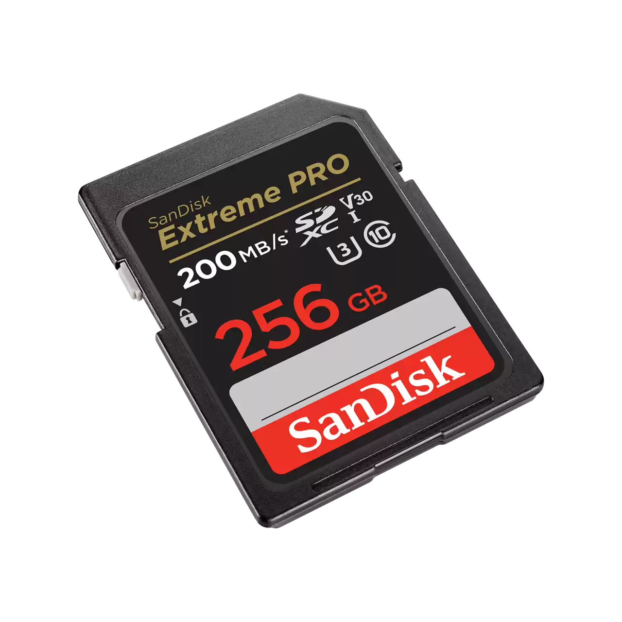 SanDisk Extreme Pro SDXC, SDXXD 256GB, V30, U3, C10, UHS-I, 200MB/s R, 140MB/s W Lifetime Limited